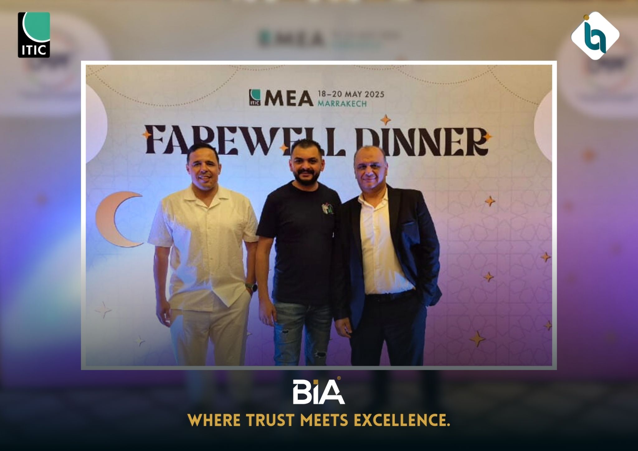 BIA Assistance Founder and CEO Yusuf Galal and Managing Director Alaa Musa at ITIC MEA 2025 in Marrakech, Morocco